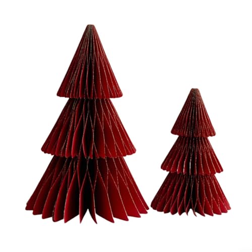 CNANRNANC Dekoratives Papier Home Ornament Set Home Decor Ornament Tischdekoration Set Tisch Display Kit Weiß Grün (Rot) von CNANRNANC