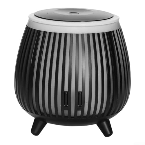 CNANRNANC Diffusor für ätherische Öle, mit LED-Stimmungslicht, 140 ml, Aromatherapie-Lufterfrischer für Zuhause, Büro (schwarz) von CNANRNANC