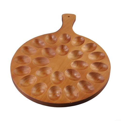 CNANRNANC Eierhalter aus Holz, Servierplatte, Ablagetablett mit Griff, runder Präsentationsständer für 24 Eier, Küche, Esszimmer CNANRNANC Eierhalter aus Holz, Servierplatte, Ablagetablett mit Griff, runder Präsentationsständer für 24 Eier, Küche, Esszimmer von CNANRNANC