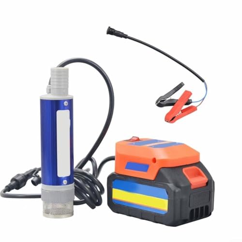 CNANRNANC Kabellose Tauchpumpe, 38 mm, tragbare Ölpumpe, Diesel-Wasser-Transferpumpe mit 4–6 m Hubhöhe 40–60 l/min Durchflussmenge von CNANRNANC