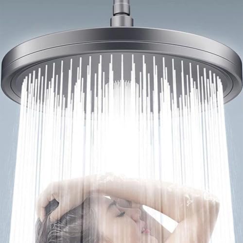 CNANRNANC Kopfbrause 230MM Big Panel Regen Dusche Kopf 6 Modi Hochdruck Showerhead Große Fluss Sparduschkopf (Silver) von CNANRNANC