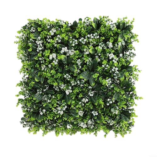 CNANRNANC Künstliche grüne Wand, Paneele, Kunststoff, Grasmatte, Hecke, Sichtschutzzaun, Innen- und Außenbereich, Gartendekoration, 50 x 50 cm (A) von CNANRNANC