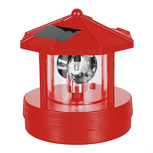 CNANRNANC LED Solar Leuchtturm Garten Rasen Licht Outdoor Garten Wasserdichte Straßenlaterne 11 * 10 * 11cm Red von CNANRNANC