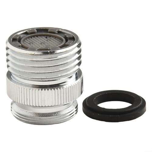 CNANRNANC Messing 3/4 Zoll Wasserhahn Adapter mit Luftsprudler für Küchenspüle auf Gartenschlauchanschluss, Spritzschutz von CNANRNANC