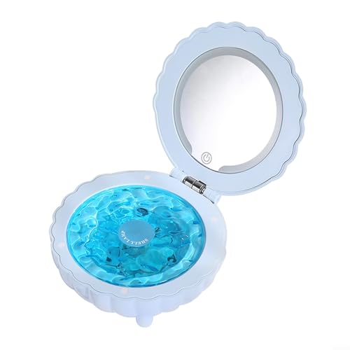 CNANRNANC Nordlicht-Projektor, Nachtlicht-Projektor für Schlafzimmer, Muschel-Projektor-Lampe mit mehrfarbiger Stimmungsbeleuchtung für Raumdekoration, Entspannung (blau) von CNANRNANC