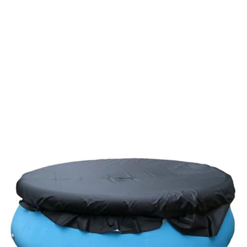 CNANRNANC Outdoor Pool Abdeckplane Rund Garten Schwimmbad Abdeckplane Schwarz 2,45m Durchmesser von CNANRNANC