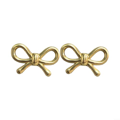 CNANRNANC Schubladengriffe, Messing, Schleife, kreative Schrankknöpfe, für Nachttisch, Aufbewahrung, Möbel, 50 x 32 x 24 mm, goldfarben, 2 Stück CNANRNANC Schubladengriffe, Messing, Schleife, kreative Schrankknöpfe, für Nachttisch, Aufbewahrung, Möbel, 50 x 32 x 24 mm, goldfarben, 2 Stück von CNANRNANC