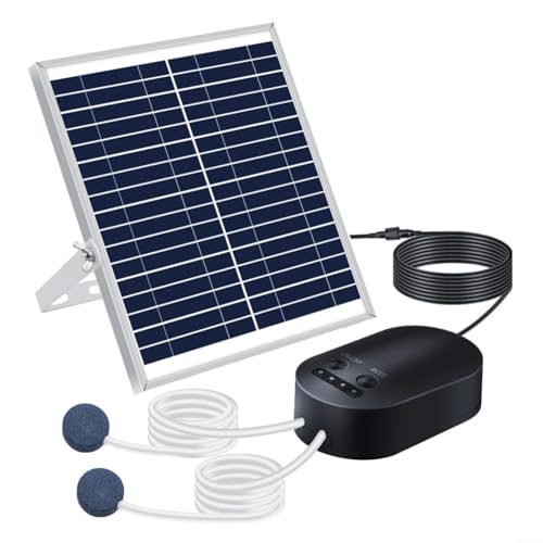 CNANRNANC Solar-Teichbelüfter, 15 W, solarbetriebene Sauerstoffpumpe mit Batterie-Backup, 3 einstellbare Modi, Luftstein-Luftsprudler für Aquarien CNANRNANC Solar-Teichbelüfter, 15 W, solarbetriebene Sauerstoffpumpe mit Batterie-Backup, 3 einstellbare Modi, Luftstein-Luftsprudler für Aquarien von CNANRNANC