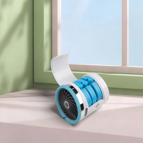 CNANRNANC Tragbarer Luftzirkulationsventilator mit 3 Geschwindigkeitsreglern und Kühlakkus, mit multidirektionalen Lüftungsschlitzen und LED-Lichtern zur Verbesserung des Luftstroms und der CNANRNANC Tragbarer Luftzirkulationsventilator mit 3 Geschwindigkeitsreglern und Kühlakkus, mit multidirektionalen Lüftungsschlitzen und LED-Lichtern zur Verbesserung des Luftstroms und der von CNANRNANC