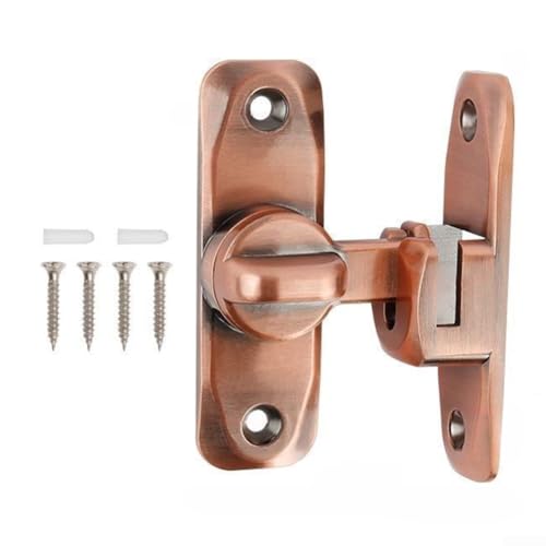CNANRNANC Türschloss, Metallbeschläge, 90 Grad, 180 Grad, Schiebetürschloss-Mechanismus für Scheunentor, Schrank, Badezimmer, Sicherheitsschutz (1 antikrot) von CNANRNANC