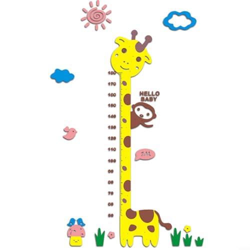 CNANRNANC Wandtattoo Giraffe Affe Messlatte Acryl Wachstumsmessung Aufkleber Kinderzimmer Dekor 180 cm Gelb Rosa Blau Braun Kinder Kinderzimmer CNANRNANC Wandtattoo Giraffe Affe Messlatte Acryl Wachstumsmessung Aufkleber Kinderzimmer Dekor 180 cm Gelb Rosa Blau Braun Kinder Kinderzimmer von CNANRNANC