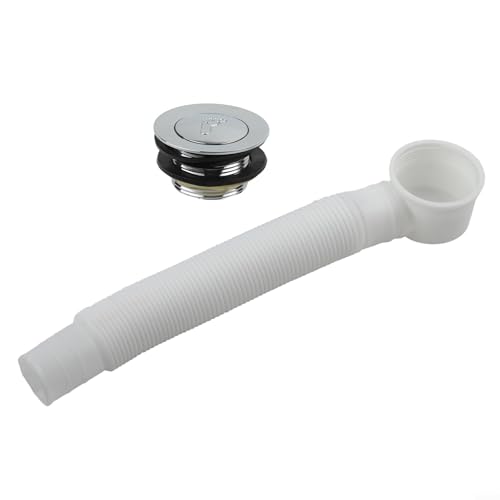 CNANRNANC Waschbeckenüberlauf-Set mit Messingschlauch, Legierung, Pop-Up-Badewannenablauf, passend für Küchenspüle, Waschbecken, Badewanne CNANRNANC Waschbeckenüberlauf-Set mit Messingschlauch, Legierung, Pop-Up-Badewannenablauf, passend für Küchenspüle, Waschbecken, Badewanne von CNANRNANC