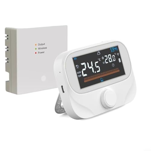 CNANRNANC WiFi Thermostat für Heizkessel, intelligentes Thermostat für Kombi-Boiler, für Tuya Smart RF Boiler Thermostat mit WLAN, kabellose Fernbedienung, Timer-Einstellung (WiTH3) von CNANRNANC