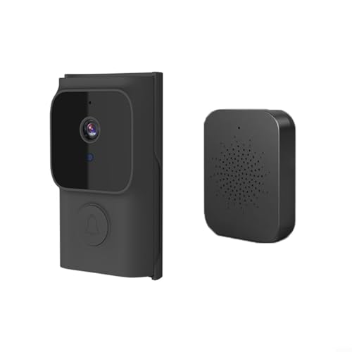 CNANRNANC WiFi Video Türklingel für Tuya Kontrollierte Zwei-Weg Kommunikation High Definition Doorbell Camera(Black) von CNANRNANC