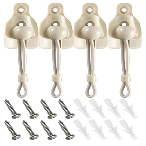 CNANRNANC Winddichtes Schnallenrollo-Zubehör, elastisches Kugelschloss, Sicherungssystem für Fensterschirme, Innen- und Außenbereich, Beige von CNANRNANC