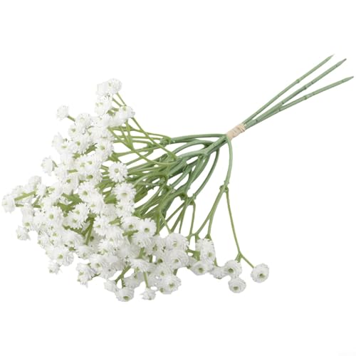 CNANRNANC schleierkraut getrocknet, Künstliche gefälschte Gypsophila Seidenblumen Blumenstrauß Home Decor Party Dekoration, realistisch, 22 cm(White) von CNANRNANC