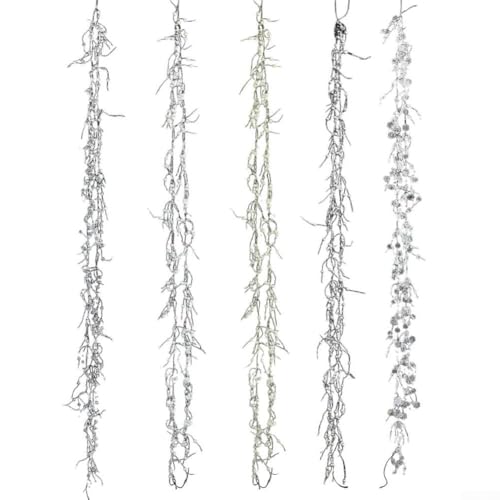 Dekoratives klares Glas-Eiszapfen für Weihnachtsbäume, atemberaubendes Feiertags-Ornament-Set (transparent) von CNANRNANC