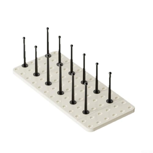 Einziehbares Küchenspüle-Regal aus Edelstahl mit verstellbarem Abstand und Schlitz-Layout für einfache Organisation (grau) von CNANRNANC