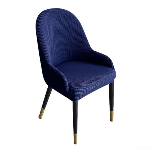 Esszimmerstuhlschoner aus gebogenem Samt, pflegeleichter Stoff, schmutzabweisend, für moderne Innenräume (Marineblau) von CNANRNANC