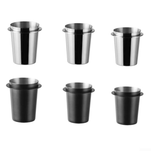 Für Espresso-Kaffee-Dosierbecher 51 mm, 53 mm, 58 mm, Edelstahl, perfekt zum einfachen Sammeln von gemahlenem Kaffee (schwarz 53 mm) von CNANRNANC