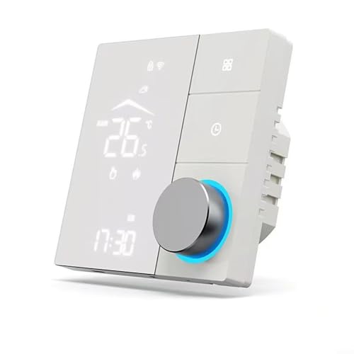 Für Tuya WiFi-fähiges Smart-Thermostat für Wasser- und Elektroheizung mit Alexa-Sprachintegration für bequeme und präzise Temperaturregelung (grau 16 A) von CNANRNANC