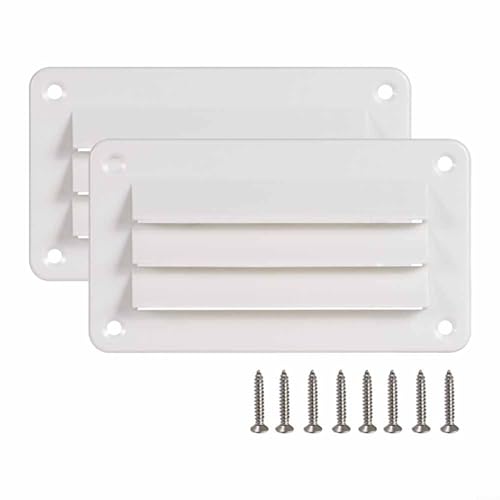 Für langlebige ABS-Abluftauslassabdeckungen, 2 Stück, entworfen für effiziente Belüftung und Schutz von Wohnmobilen, Booten, Küchen und anderen Räumen (weiß) von CNANRNANC