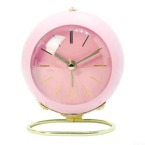 Gentle Awakening Table Clock Offering a Stylish Look Alongside a Quiet Mechanism for Undisturbed Sleep (Pink) von CNANRNANC