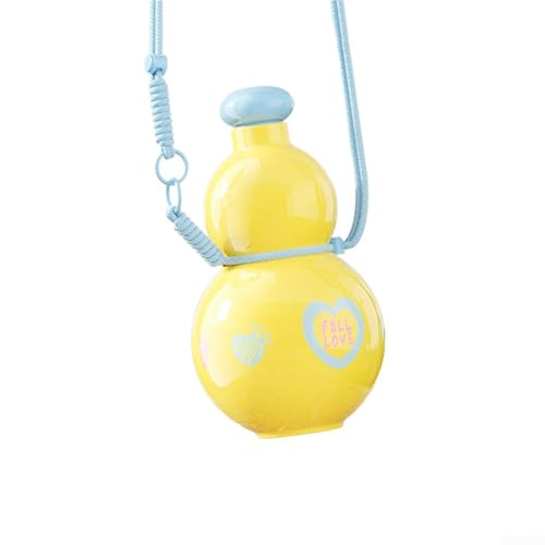 Große Kapazität Wasserflasche mit Umhängeband für Camping, Wandern und für Outdoor-Aktivitäten (gelb) von CNANRNANC