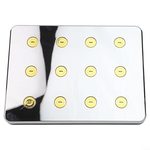 Großer 25,4 cm Duschkopf mit druckbeaufschlagter Anti-Blockier-Technologie, Regenfall-Effekt und 360-Grad-Drehung für Badezimmer Dusche (Silber) von CNANRNANC