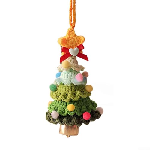 Handgefertigter Mini-Weihnachtsbaumschmuck für Auto-Rückspiegel, Tür, Fenster und Zuhause, Urlaubsdekoration (Tintengrün) von CNANRNANC