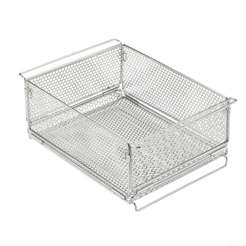 Herausnehmbarer Korb für IGT-Tisch, stapelbarer Eisen-Organizer mit erhöhter Bodenschiene zur Vermeidung von Feuchtigkeitsschäden, geeignet für Camping und Heimgebrauch (Silber) von CNANRNANC