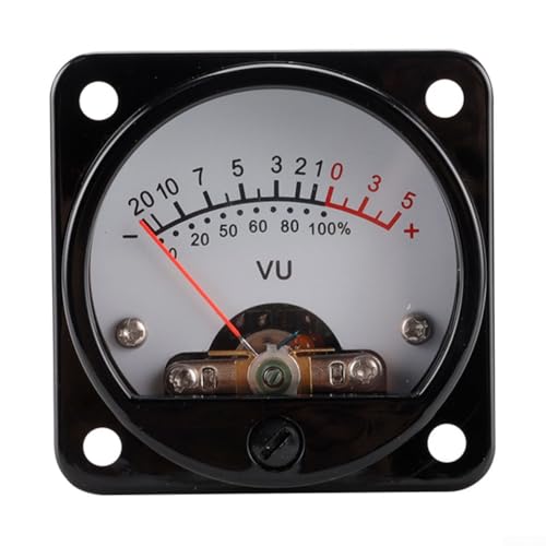 Hintergrundbeleuchtetes VU-Meter mit Treiberplatine 45 mm für Leistungsmesser für zuverlässige Messung in DIY-Audio-Projekten (weiß) von CNANRNANC