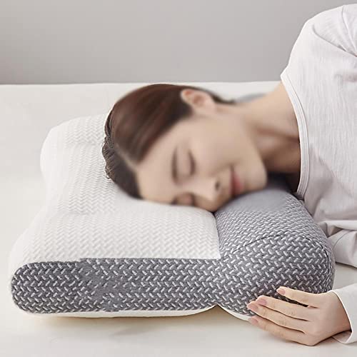 Höheneinstellbares Memory Foam Kopfkissen, Orthopädisches Kissen Nackenstützkissen Ergonomisches Schlafkissen, Waschbarer Kopfkissenbezug, Orthopädisches Schlafkissen für Rücken- und Seitenlage-A von CNANRNANC