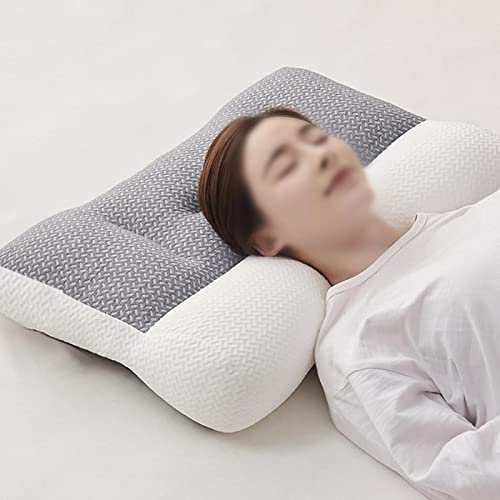 Höheneinstellbares Memory Foam Kopfkissen, Orthopädisches Kissen Nackenstützkissen Ergonomisches Schlafkissen, Waschbarer Kopfkissenbezug, Orthopädisches Schlafkissen für Rücken- und Seitenlage-B von CNANRNANC