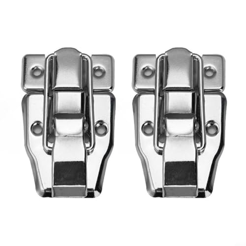 Kofferclip, Knebelverschluss, Koffer-Clip-Verschluss, Entenschnabelschnalle mit Feststellschnalle, für Koffer, Kofferraum, Werkzeugkasten, 78 * 48MM von CNANRNANC