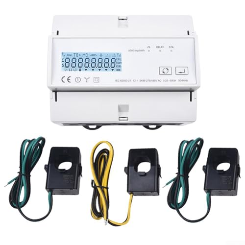 Kompatibel mit Tuya WiFi Dreiphasen-Energiezähler mit KWh-Überwachung, Fernrelaissteuerung und RTU-Protokollunterstützung (120 A) von CNANRNANC
