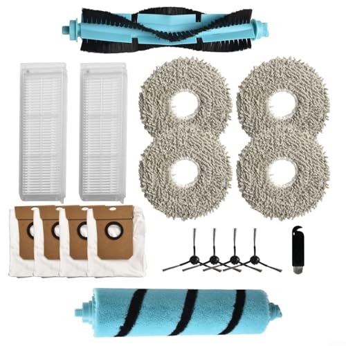 Komplettes Wischmopp- und Staubbeutel-Set für Cecotec für Conga 11090 Hauptbürste, Seitenbürsten, Filter (A) von CNANRNANC