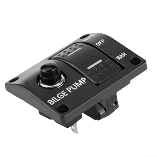 Manuelle 3-Wege-Bilgenpumpen-Schalttafel für Marine- und tragbare Nutzung, inklusive eingebautem 15-A-Leitungsschutzschalter und LED-Anzeigen für klare und sichere Steuerung Manuelle 3-Wege-Bilgenpumpen-Schalttafel für Marine- und tragbare Nutzung, inklusive eingebautem 15-A-Leitungsschutzschalter und LED-Anzeigen für klare und sichere Steuerung von CNANRNANC