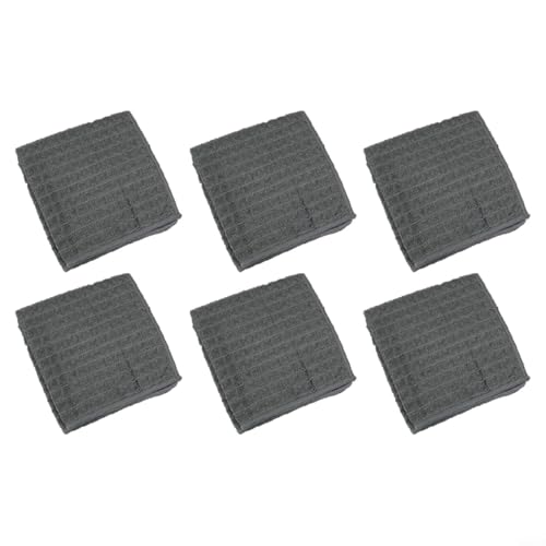 Mikrofaser-Reinigungstücher für Zuhause und Küche, Geschirrtücher zum Abwaschen, entworfen, um verschüttete Flüssigkeiten zu absorbieren und Oberflächen vor Kratzern zu schützen, 6 Stück (dunkelgrau) Mikrofaser-Reinigungstücher für Zuhause und Küche, Geschirrtücher zum Abwaschen, entworfen, um verschüttete Flüssigkeiten zu absorbieren und Oberflächen vor Kratzern zu schützen, 6 Stück (dunkelgrau) von CNANRNANC