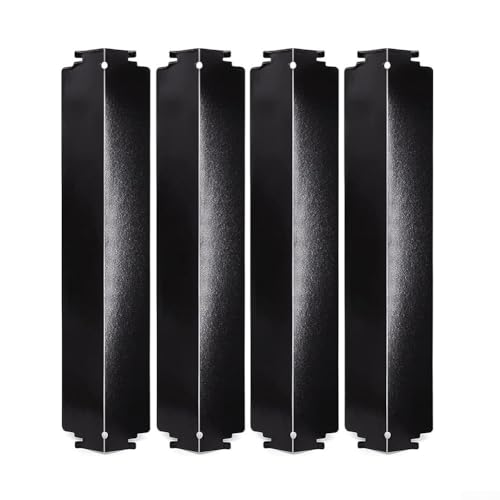 Porzellan-Stahl-Hitzeschild-Platten, 4 Stück, für Charbroil 3, 4, 5 Brenner, Grills, Ersatz-Ofen-Heizplatten zur Verbesserung der Kochleistung und Grill-Haltbarkeit von CNANRNANC