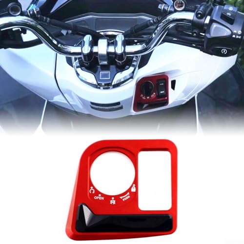 Premium Electric Door Lock Button Protector for HONDA For PCX125/PCX160 2021 2024, CNC Aluminum Lgnition Switch Cover (Red) von CNANRNANC