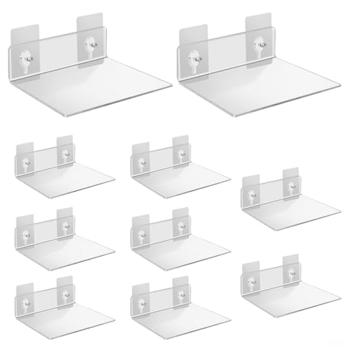 Regal aus Acryl, nicht gestanzt, 10 Stück, für die Organisation kleiner Gegenstände zu Hause oder im Büro Regal aus Acryl, nicht gestanzt, 10 Stück, für die Organisation kleiner Gegenstände zu Hause oder im Büro von CNANRNANC