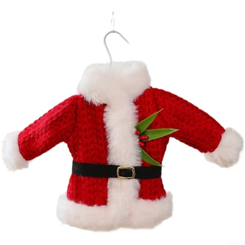 Saisonale Weihnachtsdekoration mit gestricktem Weihnachtsmann-Kostüm mit leichtem Stoff für Baum- und Kamindekoration (breite Streifen) von CNANRNANC