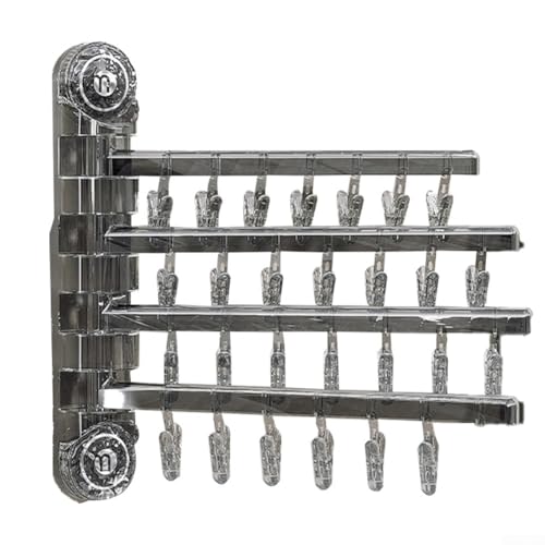 Saugnapf montierter Wäschebügel mit 14 Clips für einfache Organisation (B) von CNANRNANC