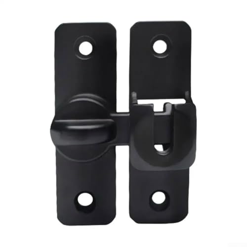 Schiebetürverriegelung 90180 Grad Aluminiumlegierung Scheunentürschloss für sichere Tor- und Türinstallation mit Material (schwarz) von CNANRNANC