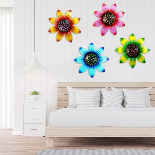 Schöne Metall-Blumen-Wandbehang Kunst für Garten und Hof, perfekt für Innenräume (Orange) von CNANRNANC