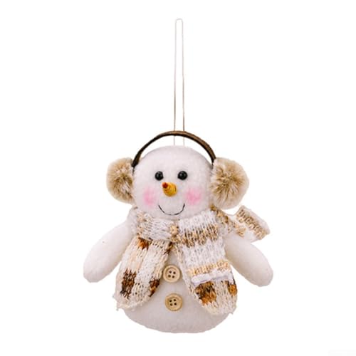 Skurrile Plüschpuppen Set für Feiertagsdekorationen Weihnachtsmann, Schneemann, Elch (Schneemann) von CNANRNANC