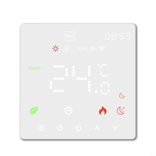 Smart Thermostate Intelligenter Kabelloser Fußbodenheizungsthermostat Sprachgesteuert Raumthermostat Wandthermostat (K6MH16A-wifi) von CNANRNANC