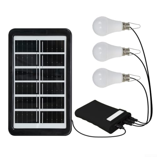 Solar LED Licht Laterne mit 2 8 Meter Stromkabel für Outdoor Camping Hängende Birne IPX6 Wasserdicht bewertet mit Mehrfachlichtanschluss und Geräteladung (Schwarz) von CNANRNANC
