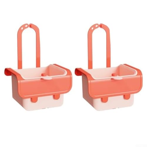 Touch Spülbeckensieb, 2 Stück, mit Selbstreinigungsfunktion und Wasserhahn-Aufhänge-Design, um Platz auf der Theke zu sparen und die Entsorgung von Küchenabfällen zu erleichtern (rosa orange) von CNANRNANC